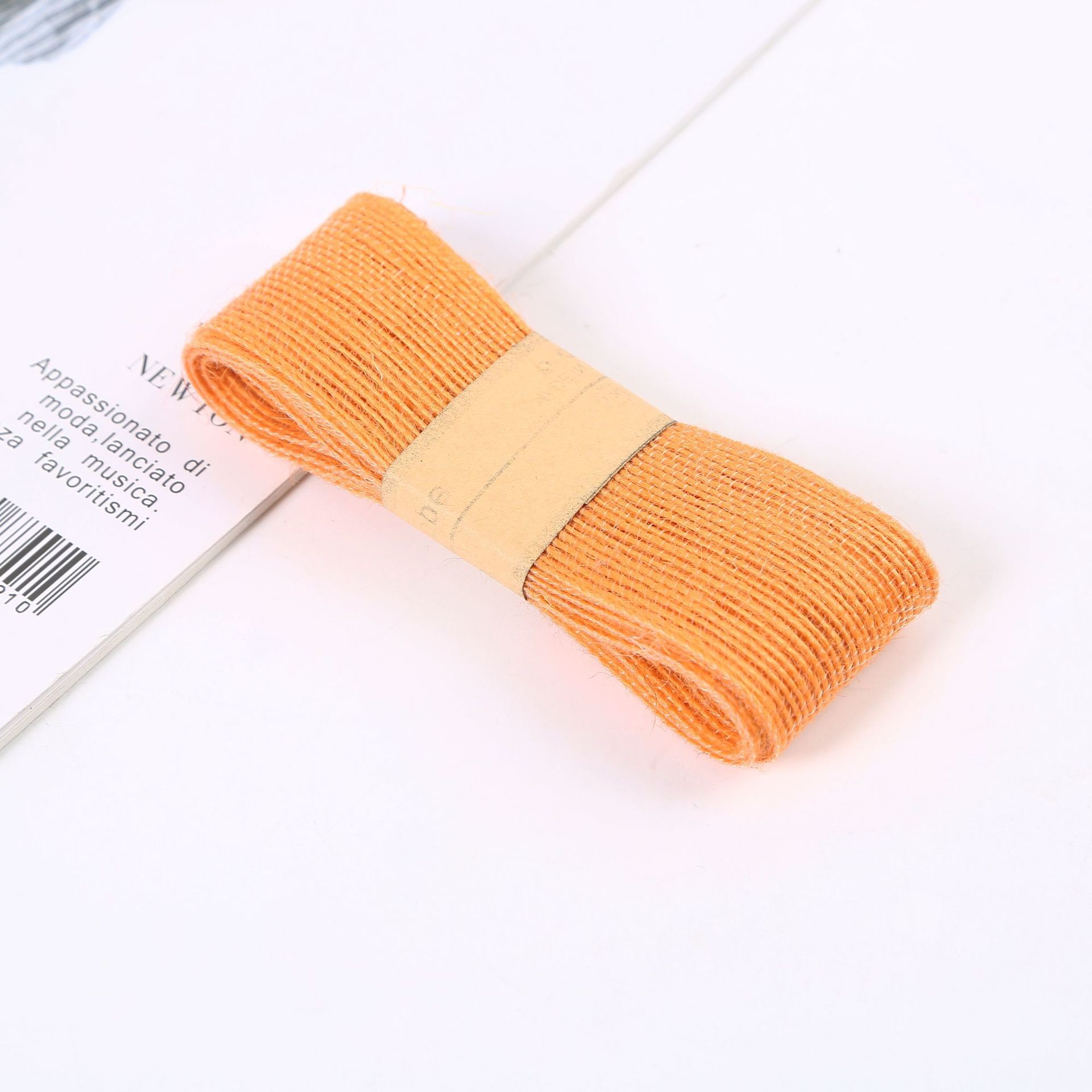 Orang Red Green Jute Burlap Ribbon Multi Purpose Thin Burlap Ribbon