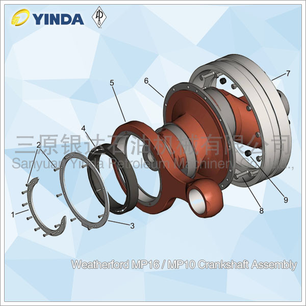 Weatherford MP16/ MP10 Crankshaft Assembly,0908426,908382