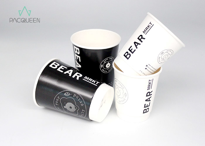 Natural Look Double Wall Takeaway Coffee Cups Hot Proof Food Grade Lining
