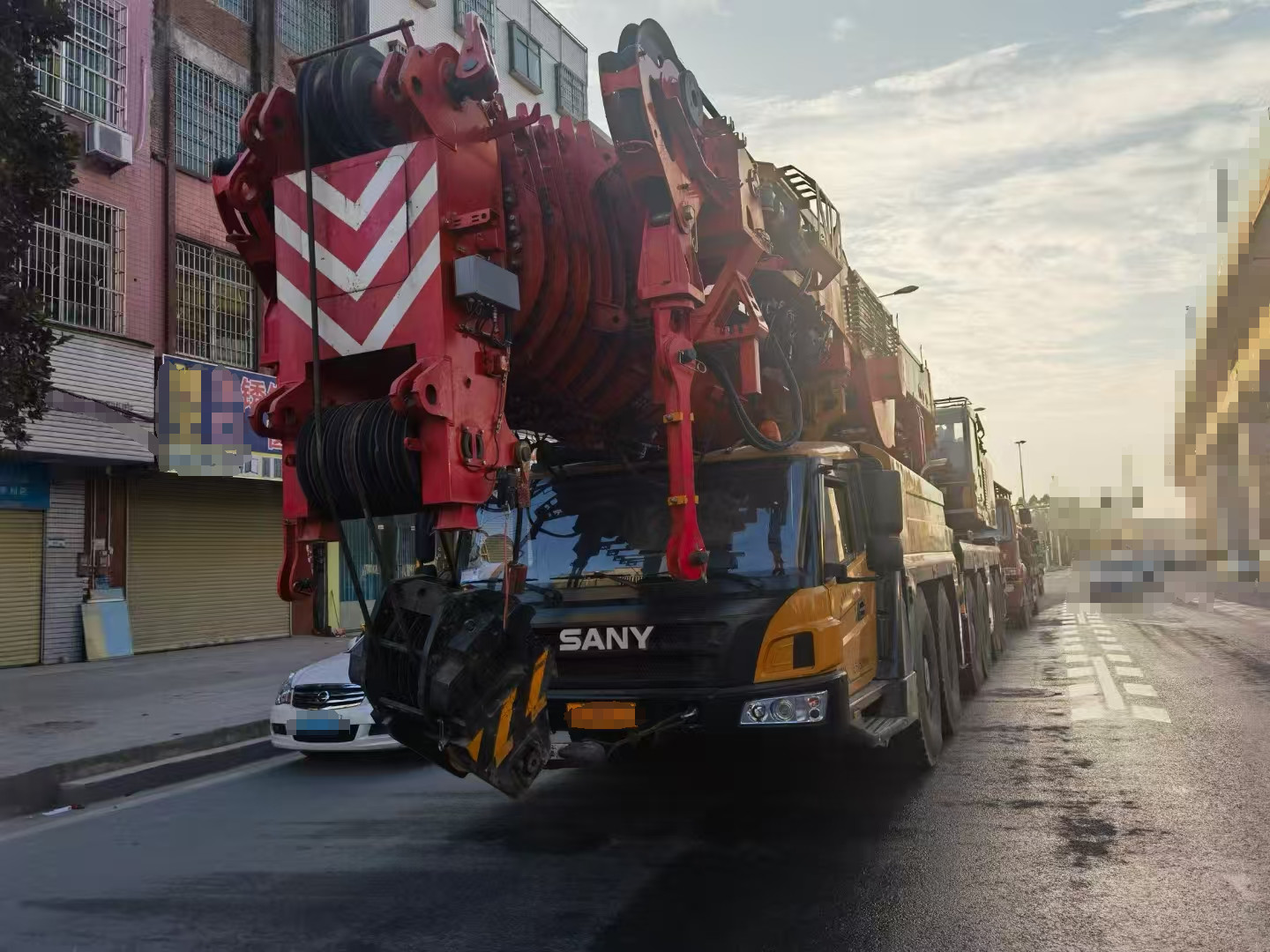 SANY SAC3000T Used Truck Cranes 300 Ton Mobile Crane with Hydraulic Straight Arm Boom Type 2021 Year Production Date