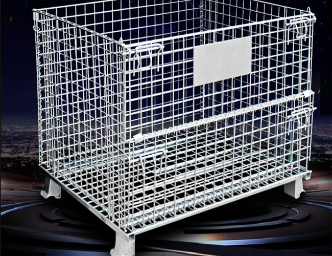 Turnover Storage 4.0mm Foldable Wire Mesh Basket