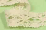 3.3cm Width Cotton Crochet Lace Trim Nonstretched With Floral Ornament