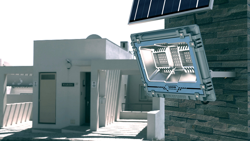 Ip65 LED Solar Flood Light Color Charging Rgb Wall Mounted Solar Security Lights