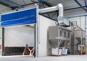 Quality High Production Sandblasting Rooms System Dust Removal For Visibility / Speed wholesale