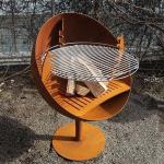 OEM Rotatable Corten Steel Fire Globe