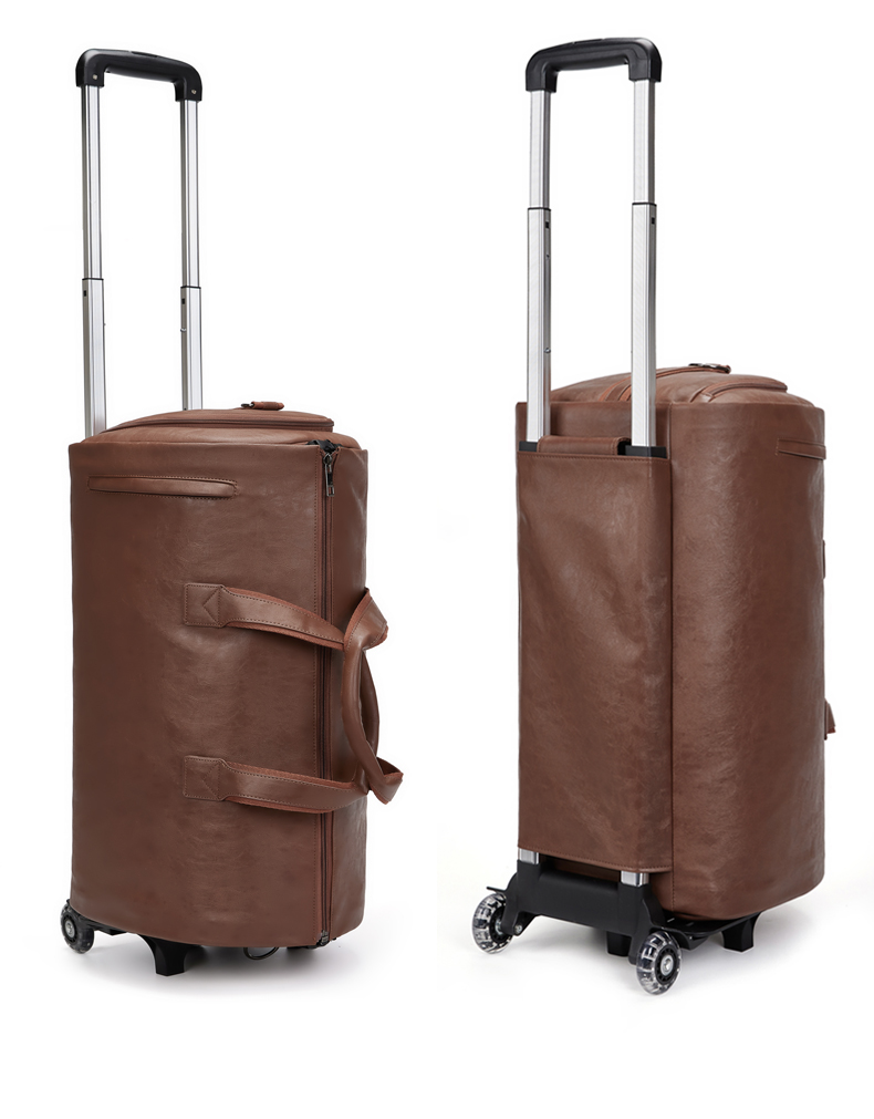 OEM Rolling Garment Male Travel Duffle Bag With Trolley Sleeve Multipurpose