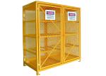 Double Door 65 Inch 16 Cylinder Storage Cabinet Wire Cage Storage Lockers