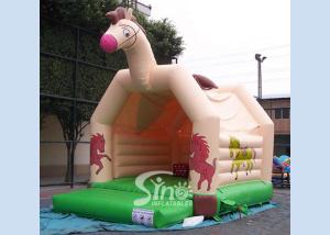 Quality Hot sale outdoor kids horse inflatable bouncy castle made of top 0.55mm pvc tarpaulin from Sino inflatables wholesale