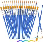 Round Pointed Tip Nylon Hair Paint Brushes Acid Free Non Shedding For Watercolor