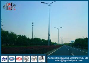 Quality Conical Tapered 15 Meters Anti - corrosive Street Light Poles With Arm wholesale