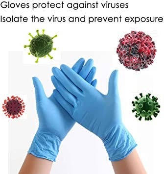 Powder Free 100% Synthetic Nitrile Protective Gloves