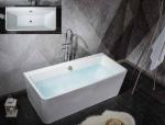Freestanding Artificial Stone Bathtub 170CM For Office Building