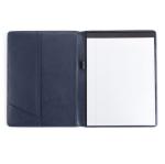 Fashion Blue Personalized Leather Padfolio For Office / Conference / Business