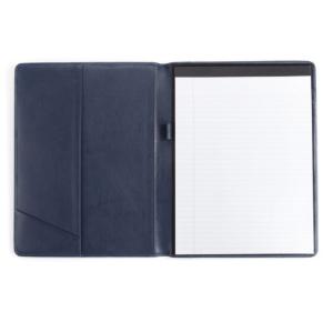 Quality Fashion Blue Personalized Leather Padfolio For Office / Conference / Business wholesale