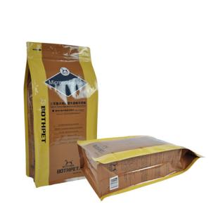 Quality 5kg Doypack Stand Up Pouch 120-160 Microns Kraft Paper Bags For Dog Treats wholesale