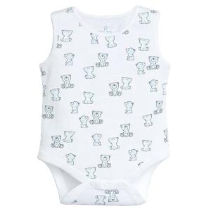 Quality Unisex 100% Cotton Custom Printing Solid Color Sleeveless Baby Summer Rompers Baby Rompers wholesale