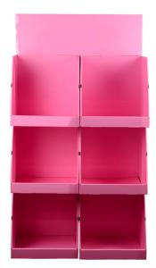 Quality Pink KT Recyclable Wine Cardboard Display Stands Varnishing Coating wholesale