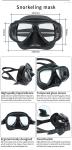 Underwater Diving Mask Snorkel Fins Swimming Flipper Tempered Glass
