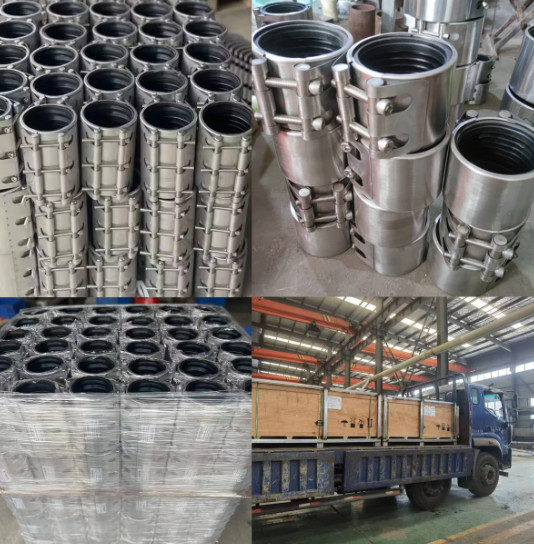 HDPE Plastic Water Pipe Coupling Leak Straight Pipe Stainless Steel Repair Clamp SS304