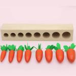 Baby Carrot Harvest Wooden Montessori Toys Matching Game