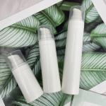 Round Snap On Airless Pump Bottle Silk Screening 50ml For Cream