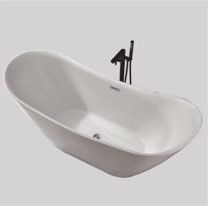 Quality Freestanding Bathroom Bathing Acrylic Slipper Bath Movable Single Person wholesale