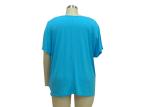 Women's Fashion 1/2 Sleeves Shirt V-Necline With Puff Print Decoration Casual