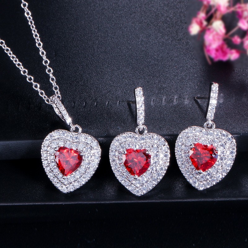Fashion Silver Color Jewelry Sets Bridal Necklace Earrings Bracelet Wedding Crystal Women Fashion Rhinestone Jewelry