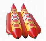 Professional PVC Heavy Duty Inflatable Boat , Double Tube Flying Banana Boat