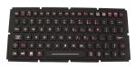 IP65 EMC silicone industrial keyboard used for ruggedized computer
