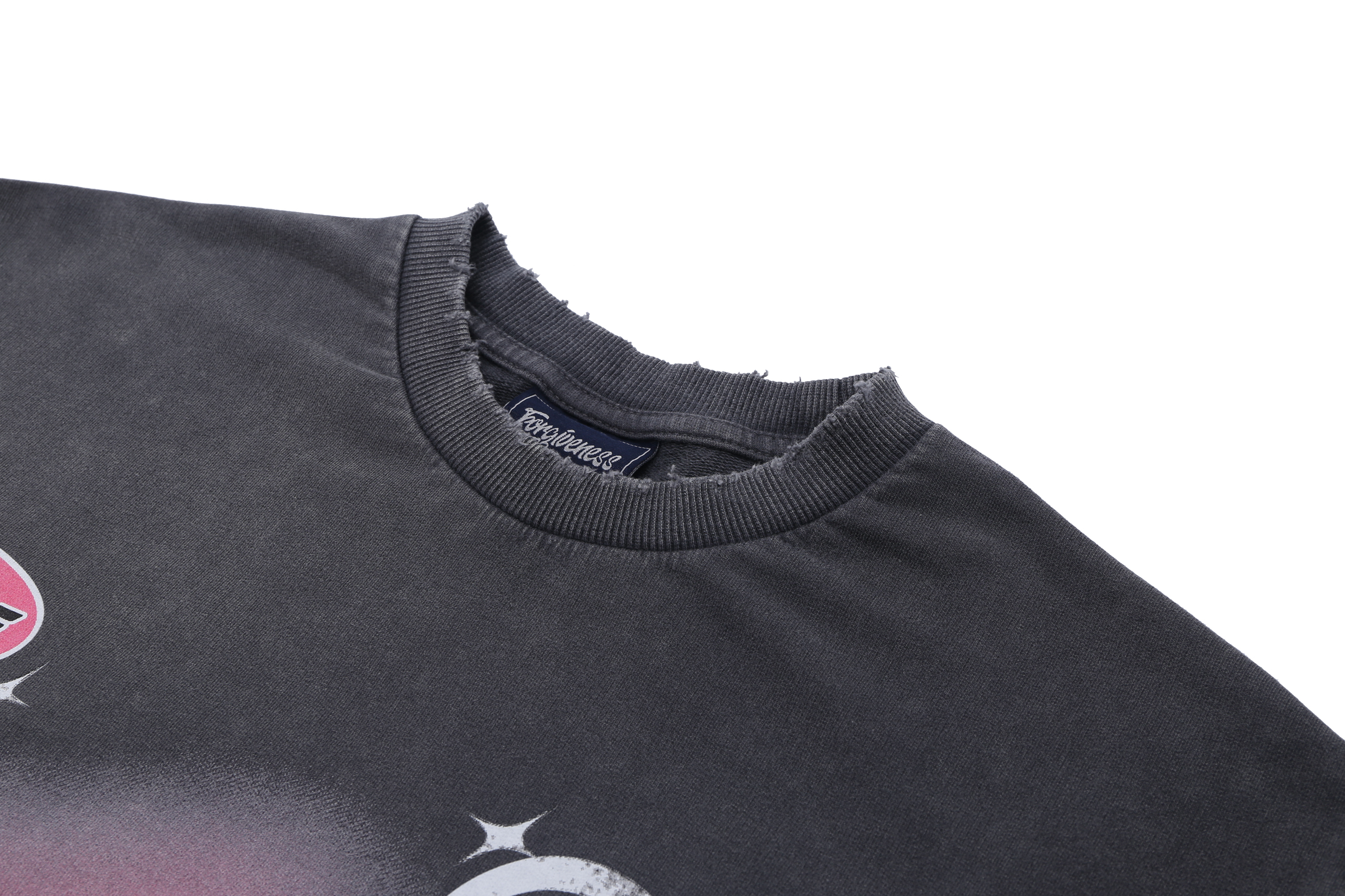 Silk Screen Printed Men's T-Shirts Oversized Decrepit Print in 95% Cotton Vintage Style