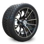 OEM/ODM Golf Cart Machined Golssy Black Rims with 14 inch Tires