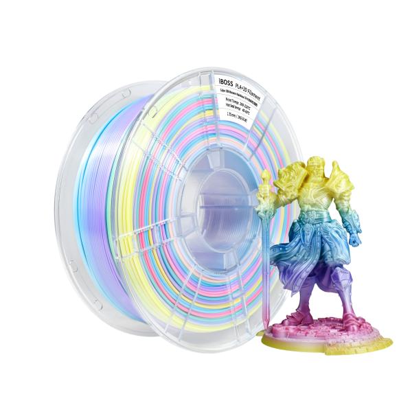 High Quality Short Distance Gradient Filament 3D Printer Macaroon Rainbow PLA+
