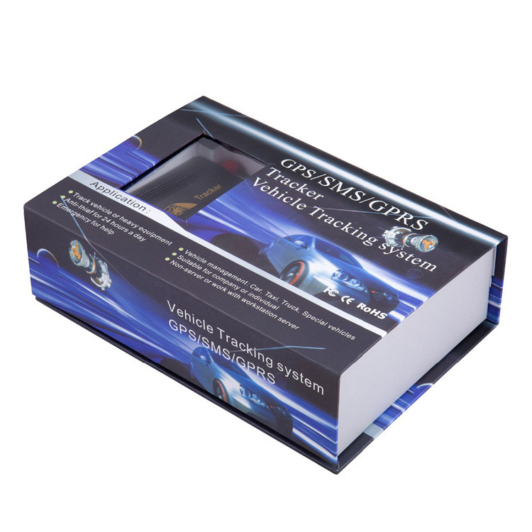 custom GPS packaging gift box GPS hinged paper box flocking blister gps box