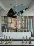 Post-modern Led Diamond Glass Pendant Lights restaurant Rhombic Polyhedron