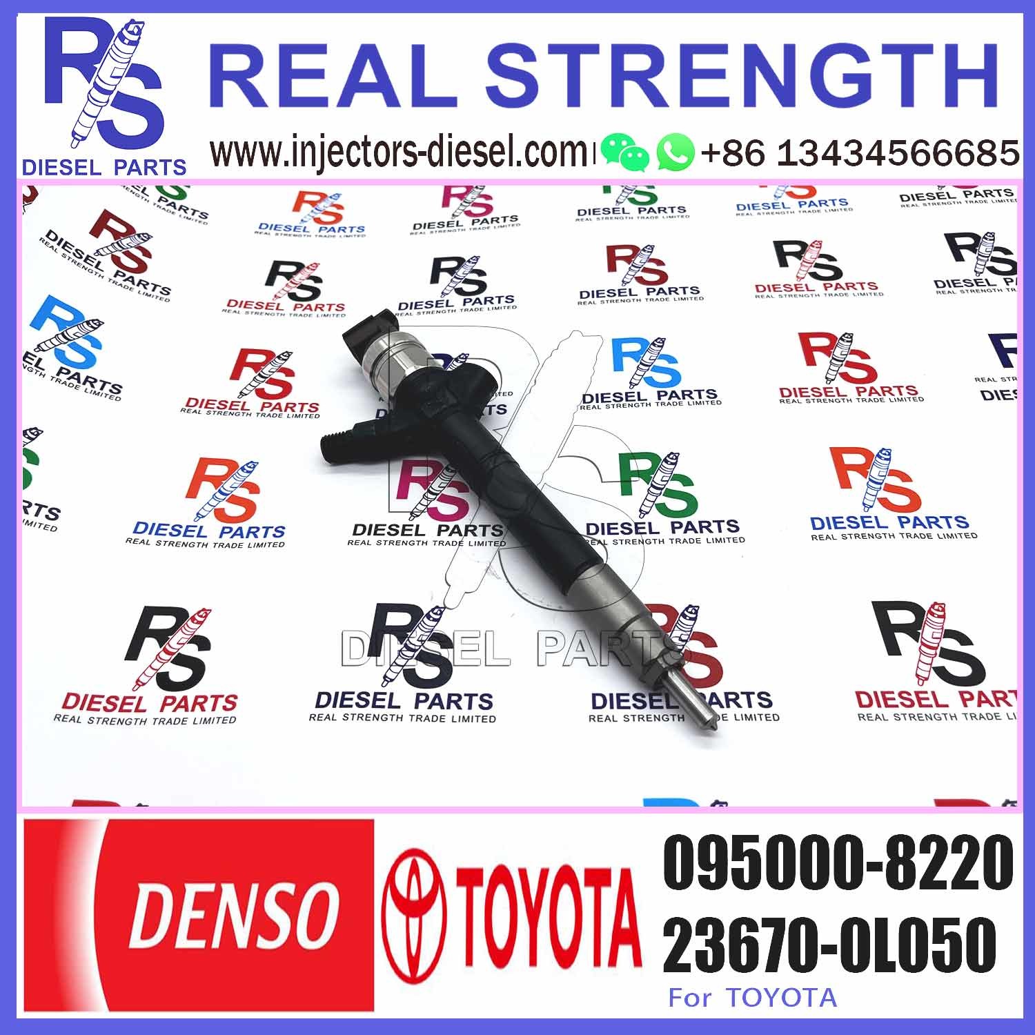 High quality Diesel fuel injector 23670-0L050 23670-09330 fuel injector assy 095000-8220