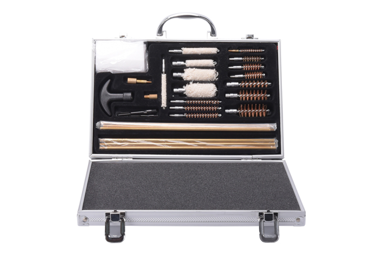 Silver Aluminum Case Cleaning Kit for 0.22 0.177 12G 9MM and Long-Lasting Performance