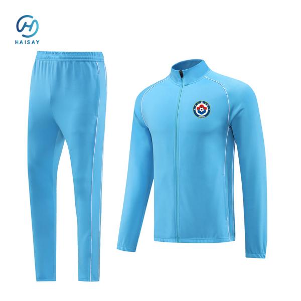 Winter Practice Football Tracksuit with Quick Dry Polyester Fabric and Team