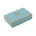 Light Blue Handmade Rigid Cardboard Gift Box Lid And Base Custom Logo