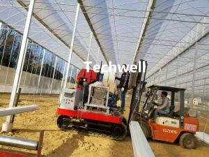 Caterpillar Mounted Portable Gutter Machine For Plant Growing System