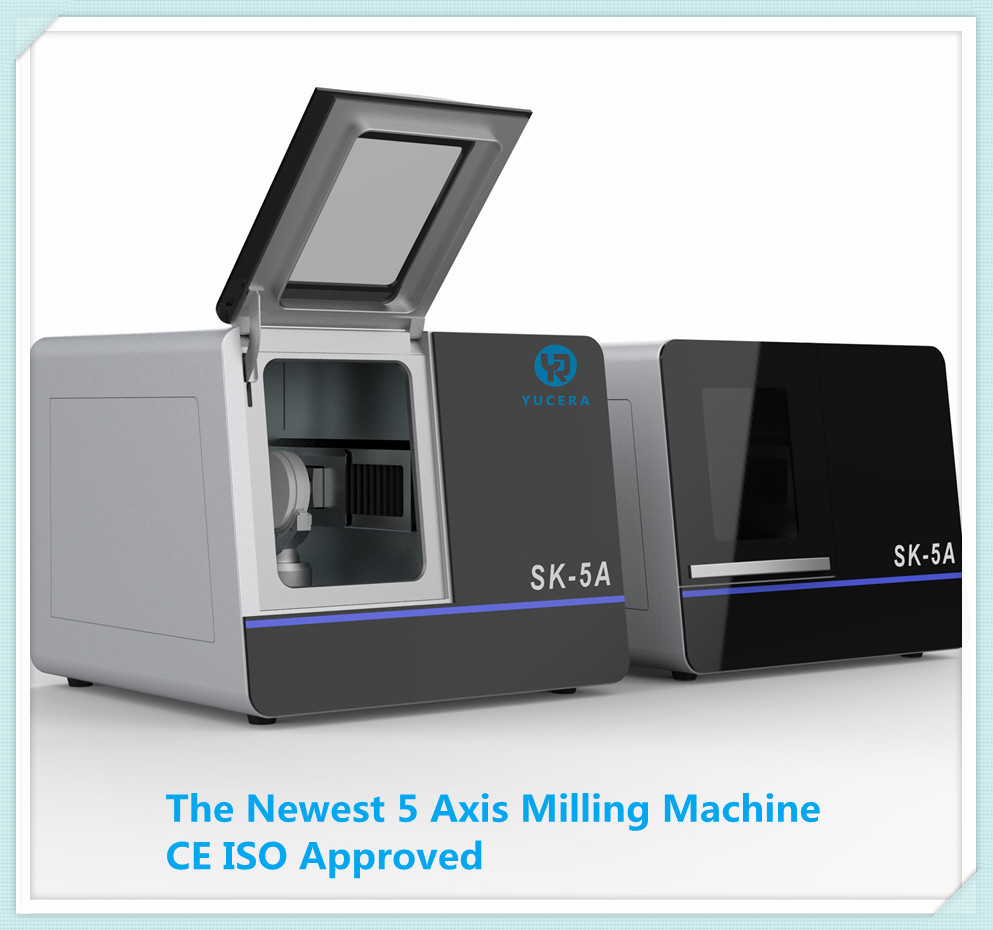 Yucera 5 Axis Dry Milling Machine Dental CAD CAM Milling Machine For Zirconia PMMA WAX