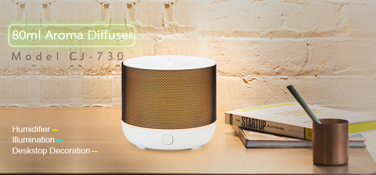 Desktop Decoration 80ml Mini USB Ultrasonic Diffuser