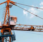 Red Hammerhead Boom Crane 12T for tall building