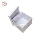 Two Piece Chocolate Cake Gift Box For Holiday Party White Color