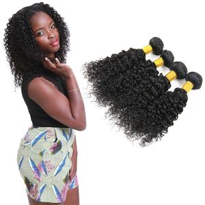 Quality 8A Natural Black Water Wave Human Hair Weave 4 Bundles Customized Length wholesale