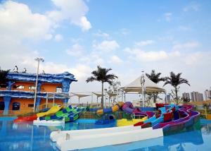 Quality Anti Fade Swimming Pool Water Slides Aqua Play Equipment wholesale