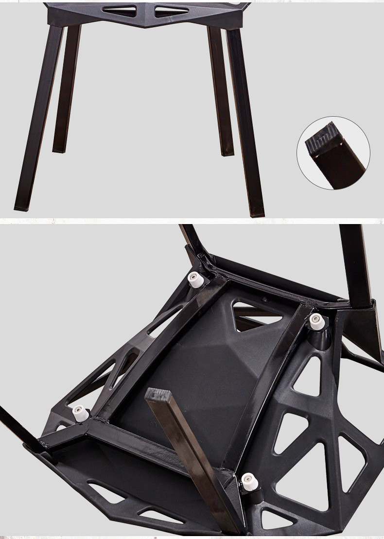 Polypropylene Plastic Restaurant Chairs Stackable With Minimalism Design