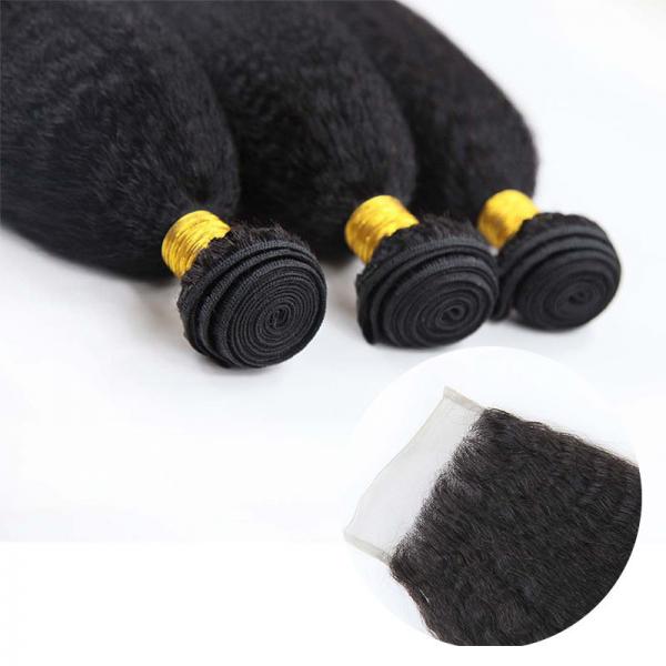 Cheap Long Kinky Straight Peruvian Wavy Curly Virgin Hair 3 Bundles With Closure for sale