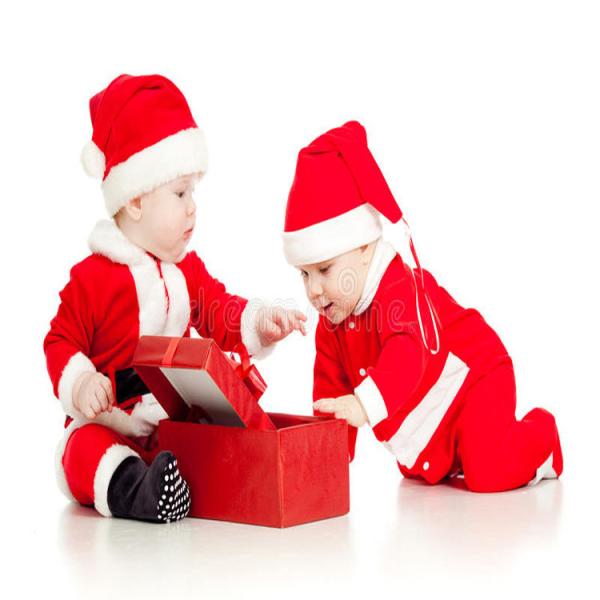 children hat jacket cotten-padded clothes paper box christmas children socks cap