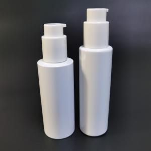 Quality Empty 120ml Refillable White Pet Plastic Body Lotion Shampoo airless Pump Bottle wholesale